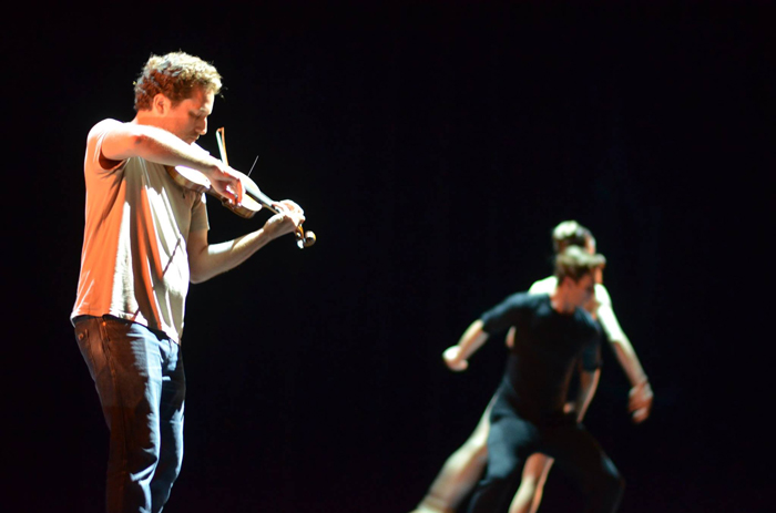 Benjamin rehearsing with dancers from the National Ballet of Canada