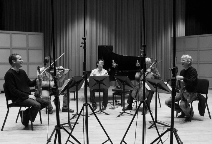 Benjamin Bowman recording with the Amici Chamber Ensemble