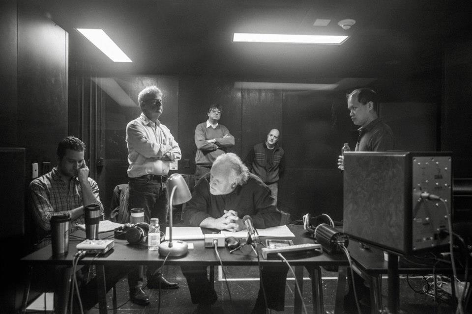 In the recording booth (ARC Ensemble)